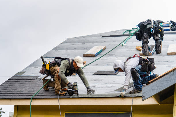 Professional Roofing technician working in Cutchogue, NY